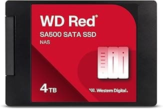 Western Digital 4TB WD Red SA500 NAS 3D NAND Internal SSD Solid State Drive - SATA III 6 Gb/s, 2.5"/7mm, Up to 560 MB/s - WDS400T2R0A