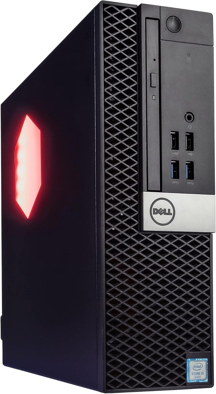 Dell Optiplex Computer PC w/RGB Lighting | Windows 11 Pro | Ultra Fast Intel i5-8500 | 16GB DDR4 RAM | 1TB SSD Solid State | New 24in LCD Monitor | Home or Office PC (Renewed)