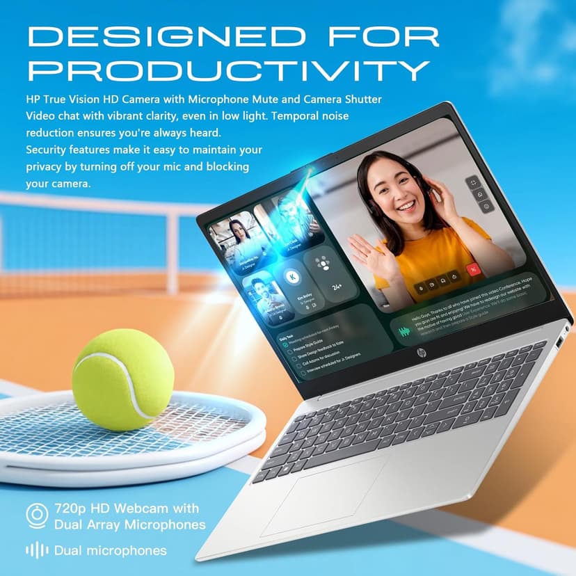 HP 15.6 Touchscreen Laptop Computer for Business & Student, w/Office Lifetime, Intel 13th Gen Core i3(Up to 4.5GHz), HD Touch Display, 64GB RAM, 2TB SSD, AI Copilot, Win 11 Pro, External DVD Drive