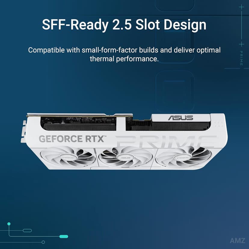 ASUS The SFF-Ready Prime GeForce RTX™ 5070 12GB GDDR7 White OC Edition Graphics Card (PCIe® 5.0, 12GB GDDR7, HDMI®/DP 2.1, 2.5-Slot, Axial-tech Fans, Dual BIOS)