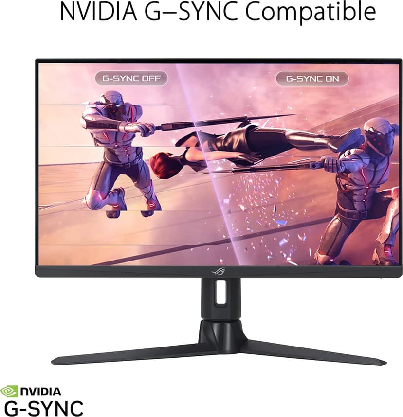 ASUS ROG Strix 27” 1440P Gaming Monitor (XG27AQMR) - 27”, QHD (2560 x 1440), Fast IPS, 300Hz, 1ms, G-SYNC Compatible, FreeSync Premium Pro, Extreme Low Motion Blur Sync, DisplayPort, DisplayHDR 600