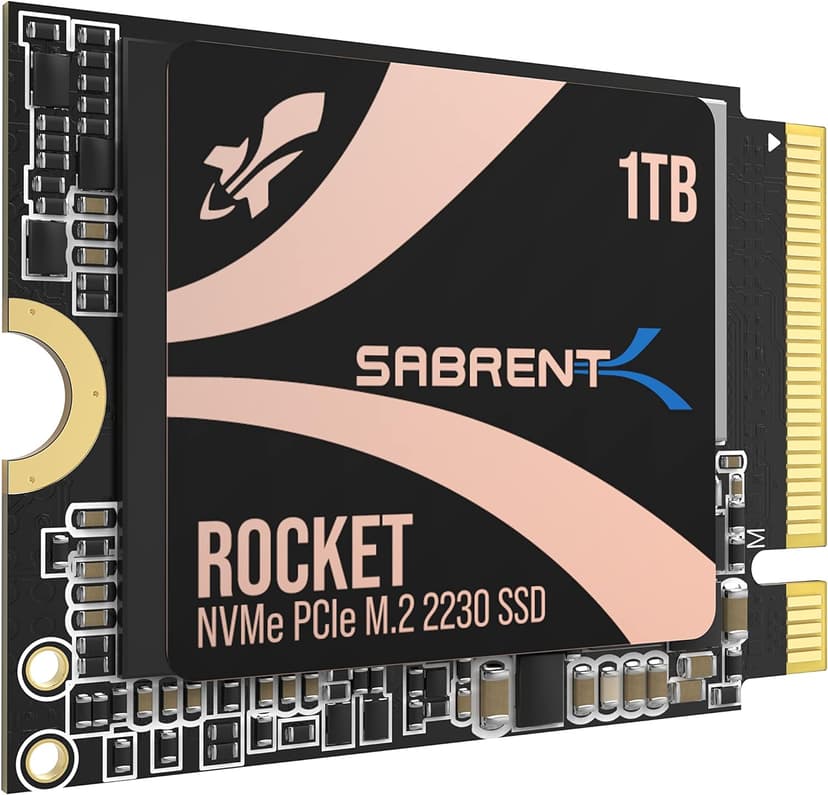 SABRENT Rocket 2230 1TB NVMe SSD – PCIe Gen4 M.2 2230 Internal SSD for Steam Deck, Surface Pro, Ultrabook, HTPC – DRAM-Less with HMB, Up to 5GB/s [SB-2130-1TB]