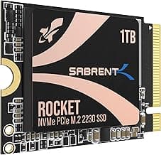 SABRENT Rocket 2230 1TB NVMe SSD – PCIe Gen4 M.2 2230 Internal SSD for Steam Deck, Surface Pro, Ultrabook, HTPC – DRAM-Less with HMB, Up to 5GB/s [SB-2130-1TB]
