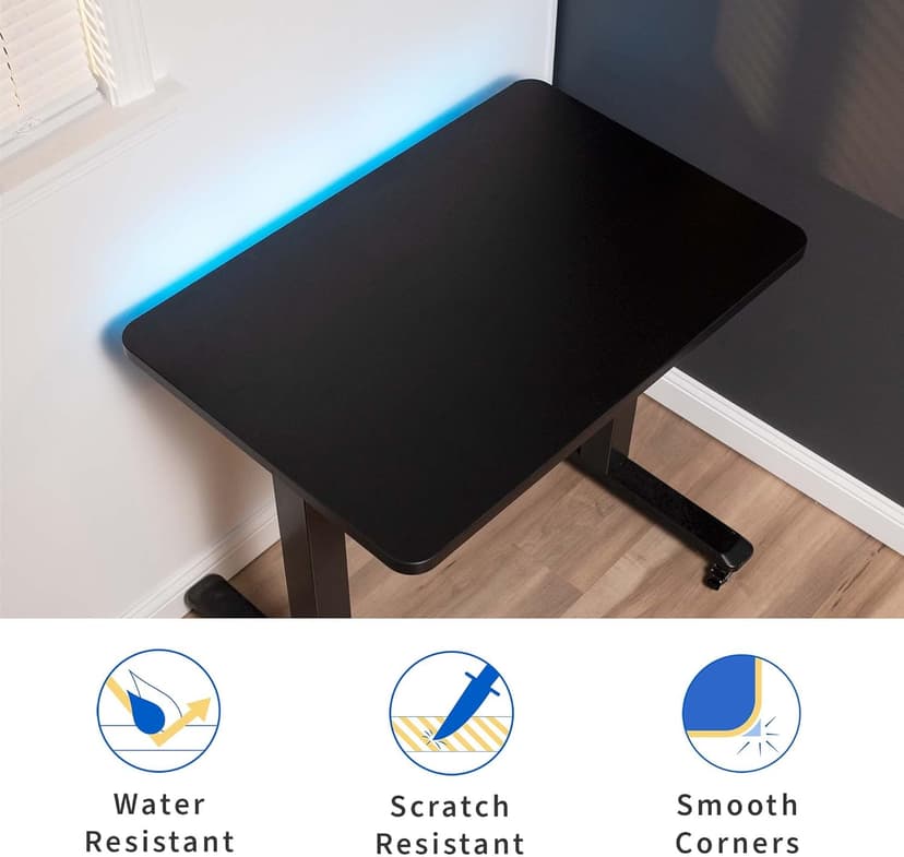 VIVO Universal 36 x 24 inch Solid One-Piece Compact Table Top for Standard and Sit to Stand Height Adjustable Home and Office Desk Frames, Black, DESK-TOP36B