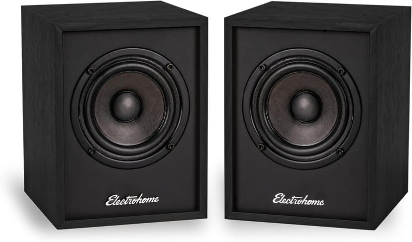 Electrohome Huntley Powered Bookshelf Speakers with Built-in Amplifier and 3" Drivers for Turntable, TV, PC and Wireless Music Streaming Featuring Bluetooth 5, RCA and Aux (EB10B)