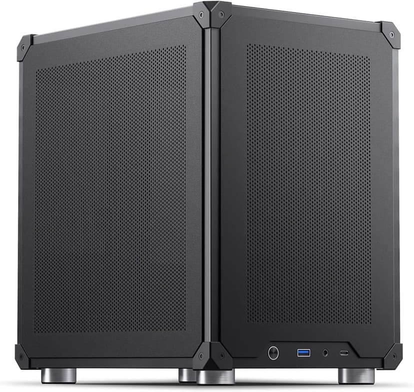 JONSBO C6 Black Mini MATX Mesh PC Case,Simple Compact Desktop Micro ATX Chassis,Upper Cover/Side Panel Tool-Free Open pc case, ATX Power Bite (L185mm Max.),Support 75mm CPU Cooler,GPU200-255mm