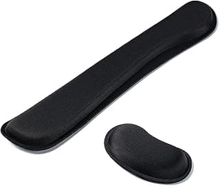 Hoewina Keyboard Wrist Rest,Ergonomic Wrist Rest,Superfine Fabric and Gel Memory Foam Wrist Pad for Computer Keyboard for Easy Typing & Pain Relief, Suitable for Office, Family, Outdoor, Black