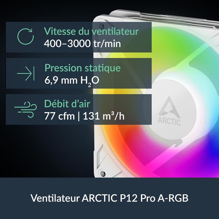 ARCTIC Liquid Freezer III Pro 360 A-RGB (White) - AIO CPU Cooler, 3 x 120 mm Water Cooling, 38 mm Radiator, PWM Pump, VRM Fan, AMD AM5/AM4, Intel LGA1851/1700 Contact Frame - White