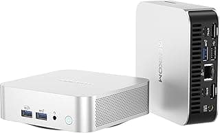GEEKOM A6 Mini PC, AMD Ryzen 7 6800H(up to 4.7GHz), 32GB DDR5 RAM, 1TB PCIe 4.0 NVMe SSD, Radeon 680M, Compact Aluminium Design Windows 11 Pro Desktop Computer with USB4/8K UHD/Wi-Fi 6E/BT 5.2