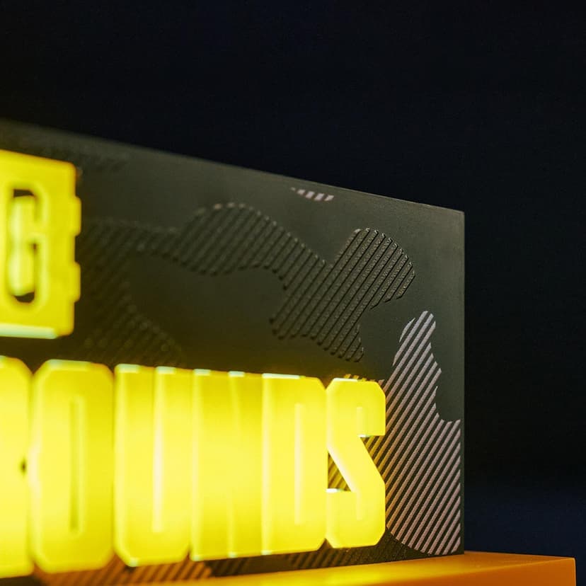 PUBG: Battlegrounds Logo Light, Official License, LED Light for Living Room or Office, Compatible Mobile, Xbox, PS5 and PC, Gift Idea