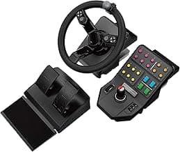 Logitech G Farm Simulator Heavy Equipment Bundle (2nd Generation), Steering Wheel Controller for Farm Simulation 2025 (and Previous Versions), Wheel, Pedals, Vehicle Side Panel Control Deck for PC