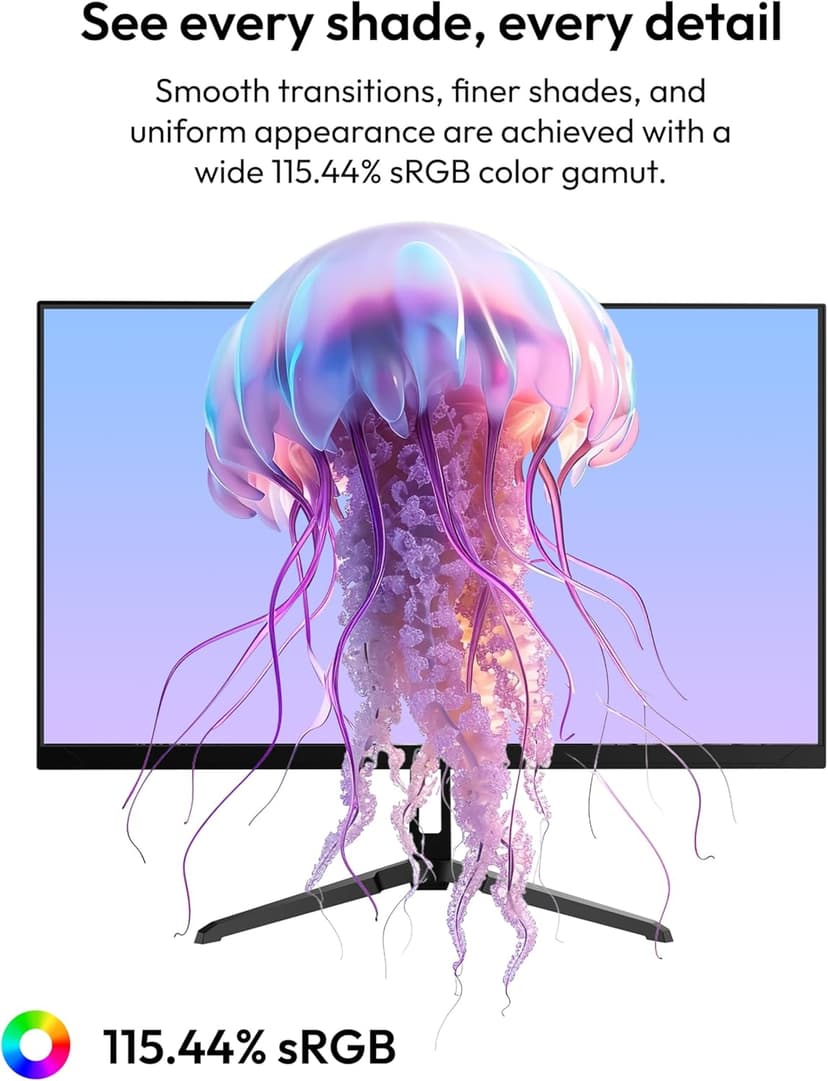 Pixio PX246 Wave 24 inch 120Hz Refresh Rate FHD 1080p Resolution IPS Panel 4ms GTG Response Time Gaming Monitor with Adaptive Sync