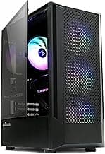 Zalman FIT Mid Tower ATX PC Case - 4 x Pre-Installed ARGB Fans, Swing Door Tempered Glass, USB 3.0, Support up to 6 x 120mm Fans, 325mm GPU, 360mm Radiator, Black