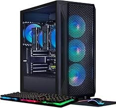 STGAubron Dual CPU Gaming PC, Dual Intel i7 Xeon E5 up to 3.7GHz, GeForce GTX 1660 Super 6G, 16G DDR4, 1T SSD, 600M WiFi, BT 5.0, RGB Fan x4, Windows 10 Pro
