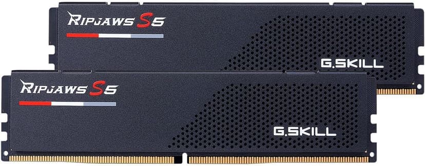 G.SKILL Ripjaws S5 Series (Intel XMP 3.0) DDR5 RAM 64GB (2x32GB) 5600MT/s CL30-36-36-89 1.25V Desktop Computer Memory UDIMM - Matte Black (F5-5600J3036D32GA2-RS5K)
