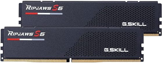 G.SKILL Ripjaws S5 Series (Intel XMP 3.0) DDR5 RAM 64GB (2x32GB) 5600MT/s CL30-36-36-89 1.25V Desktop Computer Memory UDIMM - Matte Black (F5-5600J3036D32GA2-RS5K)