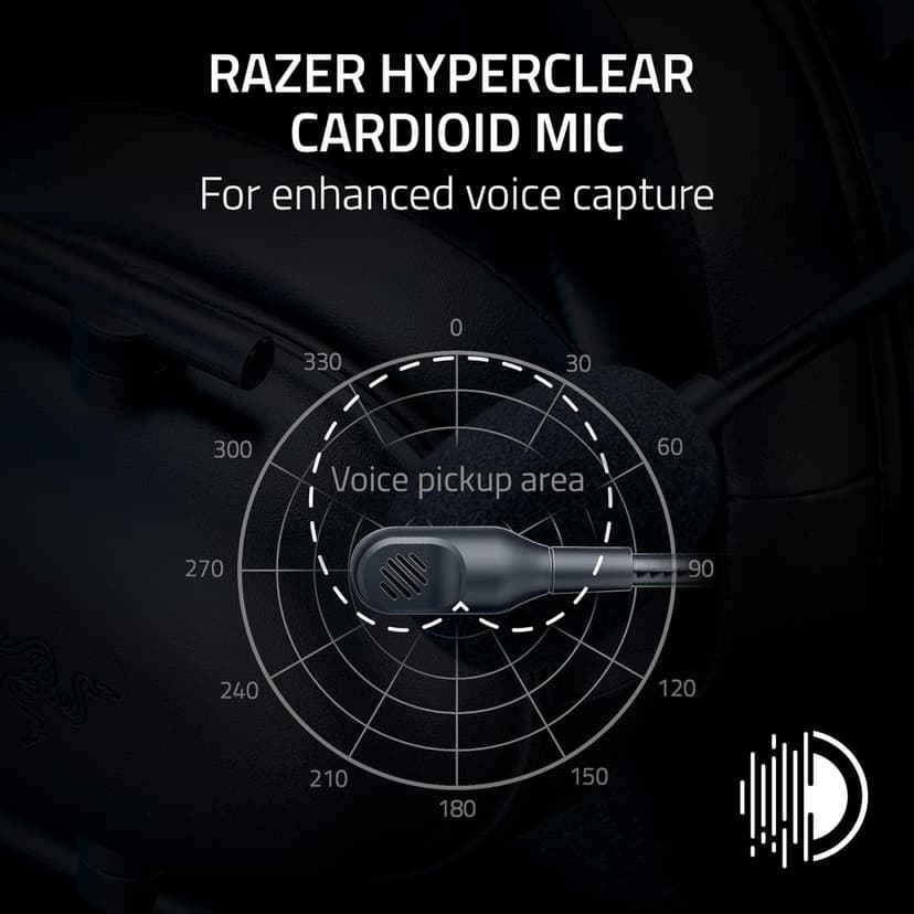 Razer BlackShark V2 X PlayStation Gaming Headset: 50mm Drivers - Cardioid Mic - Lightweight - Comfortable, Noise Isolating Earcups - for PS5, Xbox Series X, PC, Switch via 3.5 mm Audio Jack - Black
