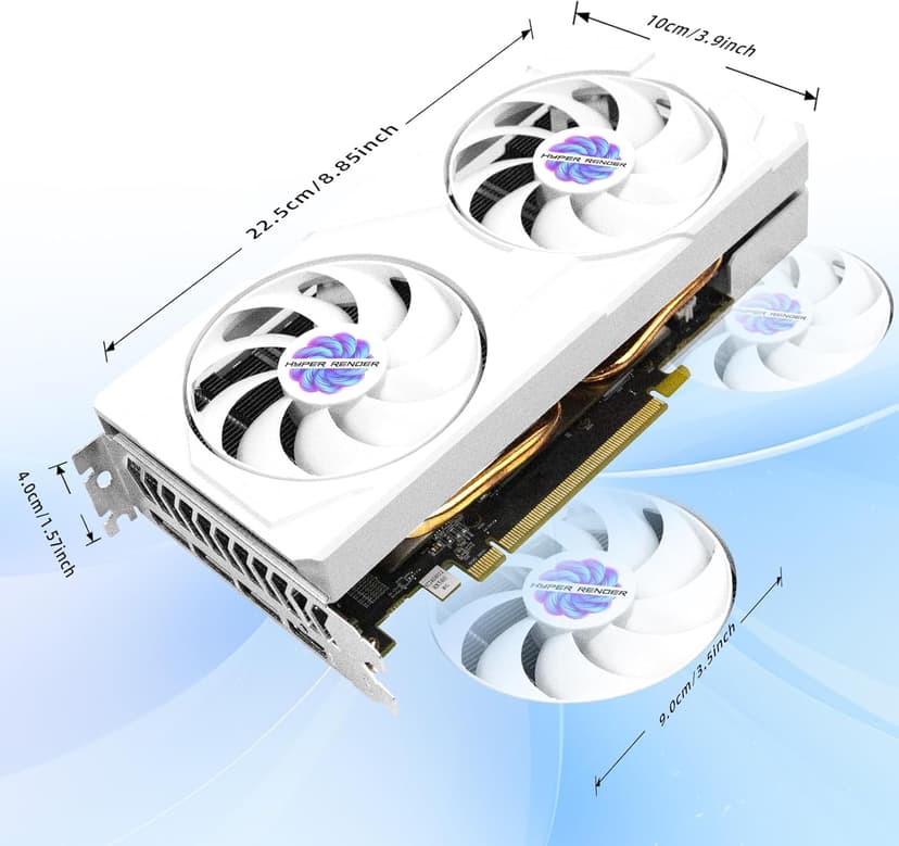 RX 580 Graphics Card 8GB 2048SP GDDR5 256 Bit PC Gaming Video Card 3*DP 1*HDMI PCI Express 3.0 with Freeze Fan Stop for Desktop Computer GPU for Gaming PC