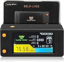 Bitcoins Miner Lotto Mining Device 78K/S 2.4G WiFi/Hotspot SHA-256 Asic Chip BM1366 Portable LV02 Micro Silent Cryptocurrency Home Use BTC Miner Machine Solo Miner