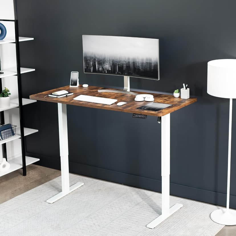 VIVO Universal 60 x 30 inch Table Top for Standard and Sit to Stand Height Adjustable Home and Office Desk Frames, Rustic Vintage Brown Desktop, DESK-TOP60-30N