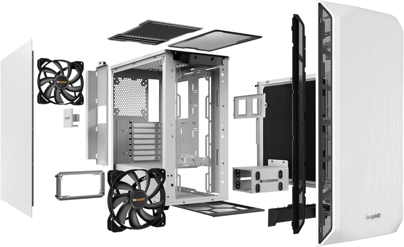 be quiet! Pure Base 500 ATX Midi Tower PC Case | Two Pre-Installed Silent Wings 2 Fans| White | BG035