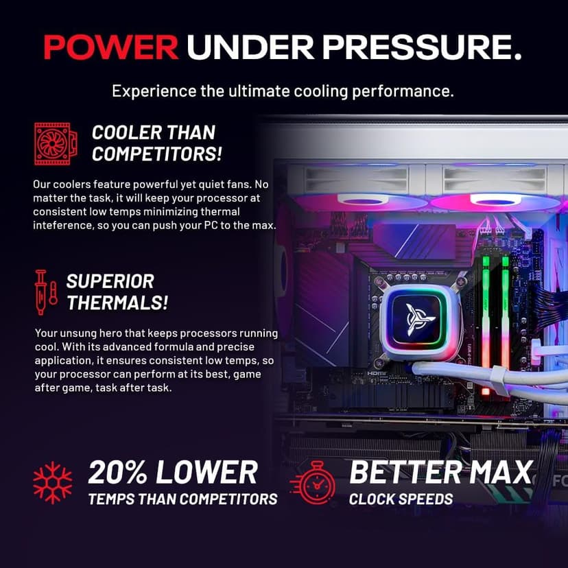 Skytech King 95 Gaming PC Desktop, Ryzen 9 9900X3D 4.4 GHz (5.5GHz Turbo), NVIDIA RTX 5070 Ti 16GB, 2TB Gen4 NVMe SSD, 32GB DDR5 RAM 6000 RGB, 850W Gold ATX 3 PSU, 360mm ARGB AIO, Wi-Fi, Win 11