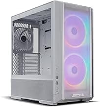 Lian Li Lancool 216 Mid-tower case with high cooling performance - Includes controller - dual front 160MM PWM fans and 1 rear 140MM PWM fan - Airflow focused - Up to 10 fans (CS-L216RCW-X White)