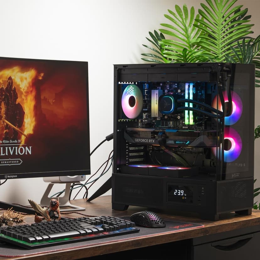 Skytech Azure Gaming PC Desktop, Ryzen 9 9900X 4.4 GHz (5.6GHz Turbo), NVIDIA RTX 5070 Ti 16GB, 2TB Gen4 NVMe SSD, 32GB DDR5 RAM 5200 RGB, 850W Gold ATX 3 PSU, 360mm ARGB AIO, Wi-Fi, Win 11