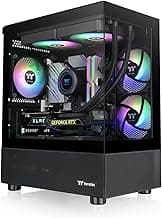 Thermaltake View 170 TG ARGB Black Micro-ATX Case; 3x120mm ARGB Fans Included; Supports Up to 280mm Radiator; Front & Side Dual Tempered Glass Panel; CA-1Z4-00M1WN-00; 3 Year Warranty