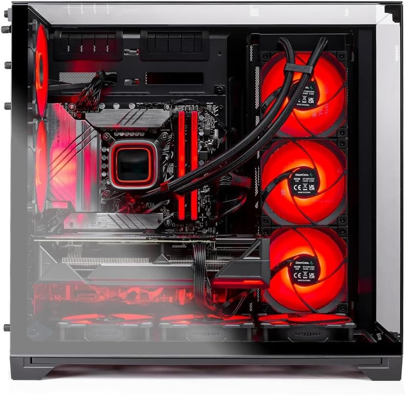 Skytech Gaming O11 Vision Desktop PC, Ryzen 7 9800X3D 4.7 GHz (5.2 GHz), AMD RX 9070XT 16GB, 2TB Gen4 NVMe SSD, 32GB DDR5 RAM 6000 RGB, 850W Gold ATX 3 PSU, 360mm ARGB AIO, Wi-Fi, Win 11