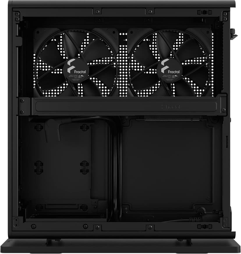 Fractal Design Ridge Black - PCIe 4.0 Riser Card Included - 2X 140mm PWM Aspect Fans Included - Type C USB - m-ITX PC Gaming Case