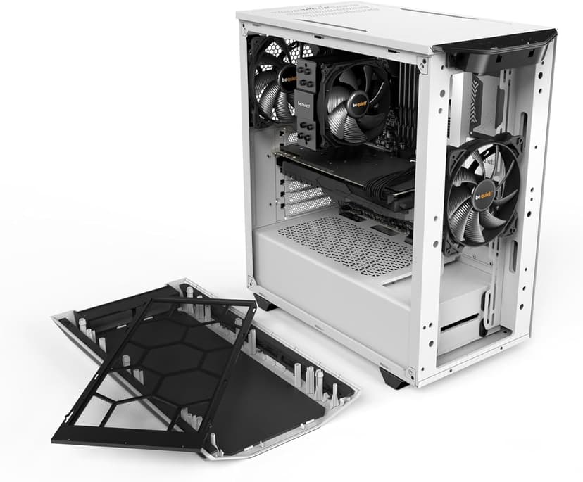 be quiet! Pure Base 500 ATX Midi Tower PC Case | Two Pre-Installed Silent Wings 2 Fans| White | BG035