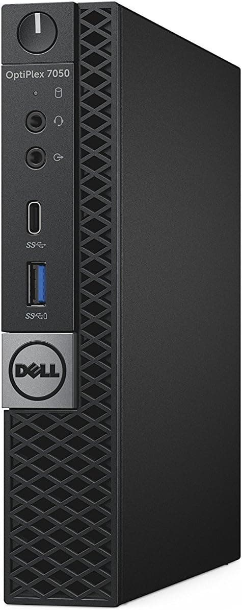 Dell OptiPlex 7050 Micro Form Factor Desktop Computer, Intel Core i7-7700T, 16GB DDR4-2400 (2x8GB), 512GB Solid State Drive, Windows 10 Pro (Renewed)