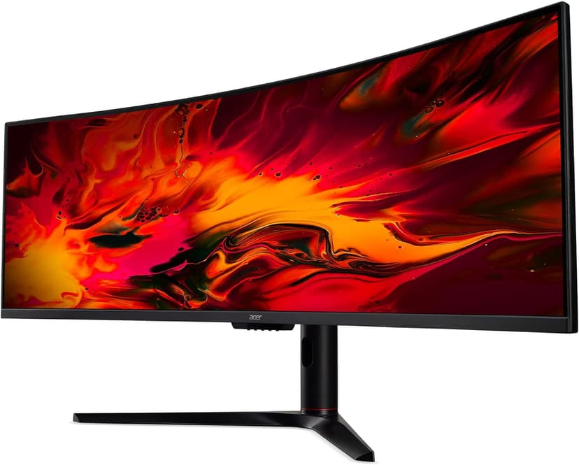 Acer 49 Inch 1800R Curved Zero-Frame DFHD (3840 x 1080) Gaming Monitor | AMD FreeSync Premium Pro | Up to 144Hz Refresh | 4ms (G to G) | 1 x Display Port 1.4 and 2 x HDMI 2.0 Ports | EI491CR