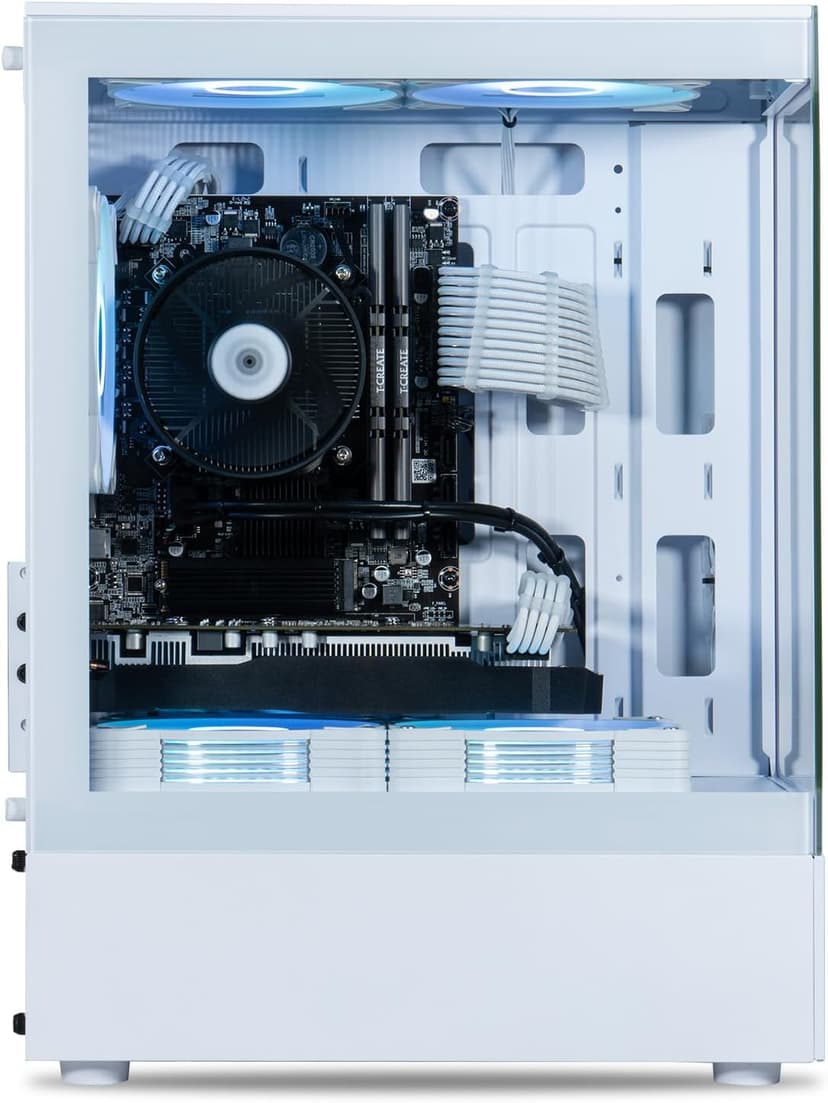 ViprTech Stryker 1.0 Gaming PC - Intel i5-9400F (4.1GHz Turbo), AMD RX 580 8GB, 32GB DDR4 3200, 1TB NVMe SSD, WiFi BT, Win 11 Pro, RGB, Desktop Computer Prebuilt, White