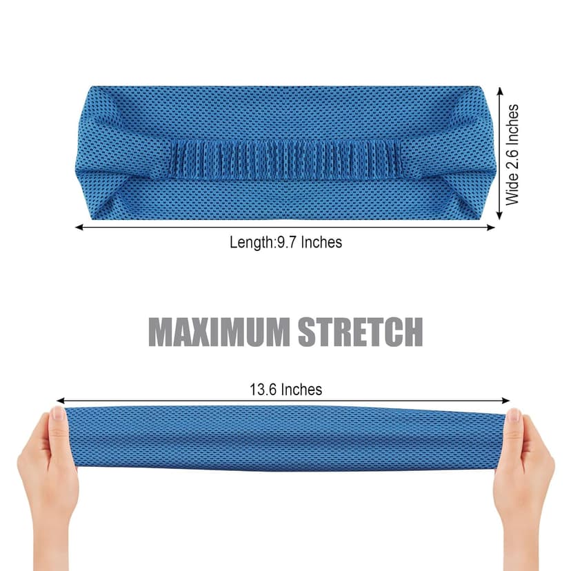 4 Pcs Cooling Headbands for Women Men Sport Sweatband for Running Yoga Cycling Hiking Workout
