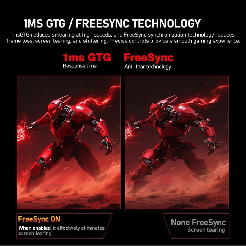 27 inch IPS PC Screen, 4K Gaming Monitor 144Hz, 1ms, FreeSync, 128% sRGB, 178° Wide Viewing Angle, HDMI 2.1, DisplayPort,Height-Adjustable and Swivel,75 * 75MM Wall Mount Compatible - Black