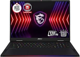 MSI Raider 18 HX 18” 120Hz UHD+ Gaming Laptop: Intel Core i9-14900HX, NVIDIA Geforce RTX 4090, 64GB DDR5, 2TB NVMe SSD, Cooler Boost 5, Win 11 Pro: Black A14VIG-255US