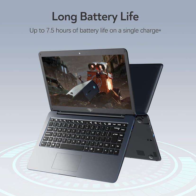 Itel 14 inch Laptop Computer, Intel Celeron N4000, 8GB RAM & 256GB SSD, Intel UHD Graphics 600, Windows, 14-inch Micro-Edge HD Display, Ultra Slim, Long Battery Life, 2.4G/5G WiFi, BT 5.0, HDMI