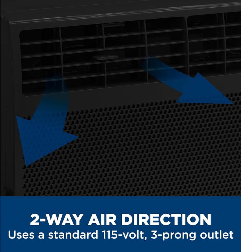 GE Window Air Conditioner Unit, 6,000 BTU for Small Rooms up to 250 sq ft. with Adjustable Fan and Cooling Settings, Perfect for Bedroom or Living Room, Easy Install Kit Included, Black