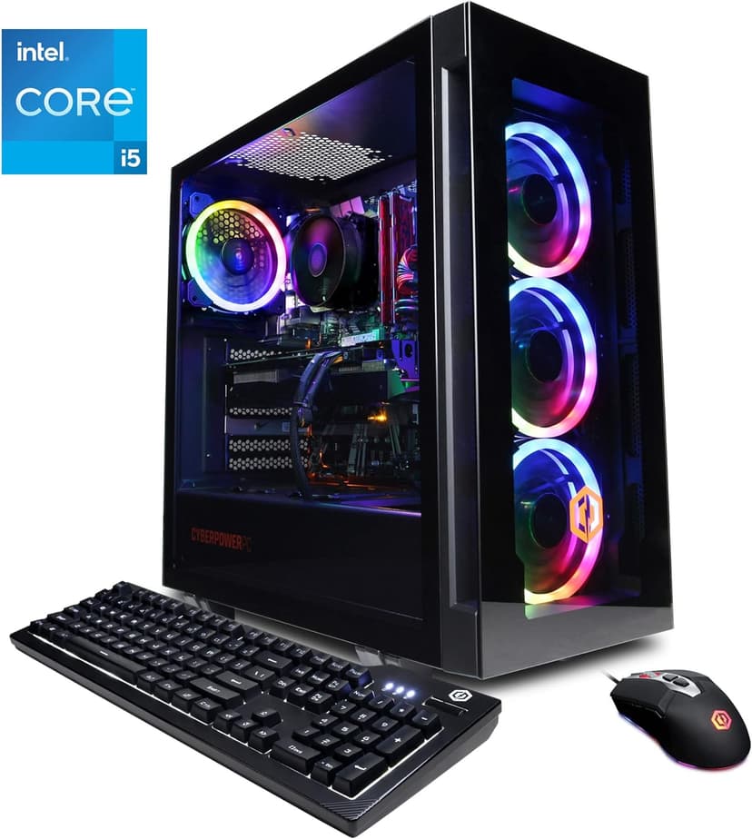CYBERPOWERPC Gamer Xtreme VR Gaming PC, Intel Core i5-11600KF 3.9GHz, 16GB DDR4, GeForce RTX 3060 12GB, 500GB NVMe SSD, 1TB HDD, WiFi Ready & Win 11 Home (GXiVR8480A10)