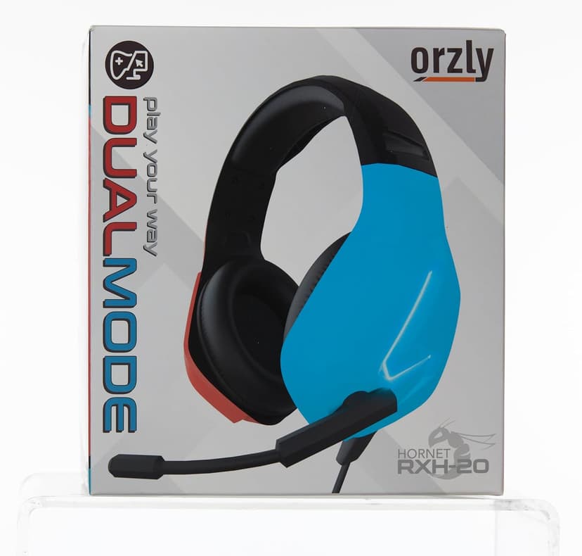 Orzly Gaming Headset with Mic for Nintendo Switch OLED and Lite Joycon Color Match with Led Light Microphone & Remote - Hornet RXH-20 Tanami Edition