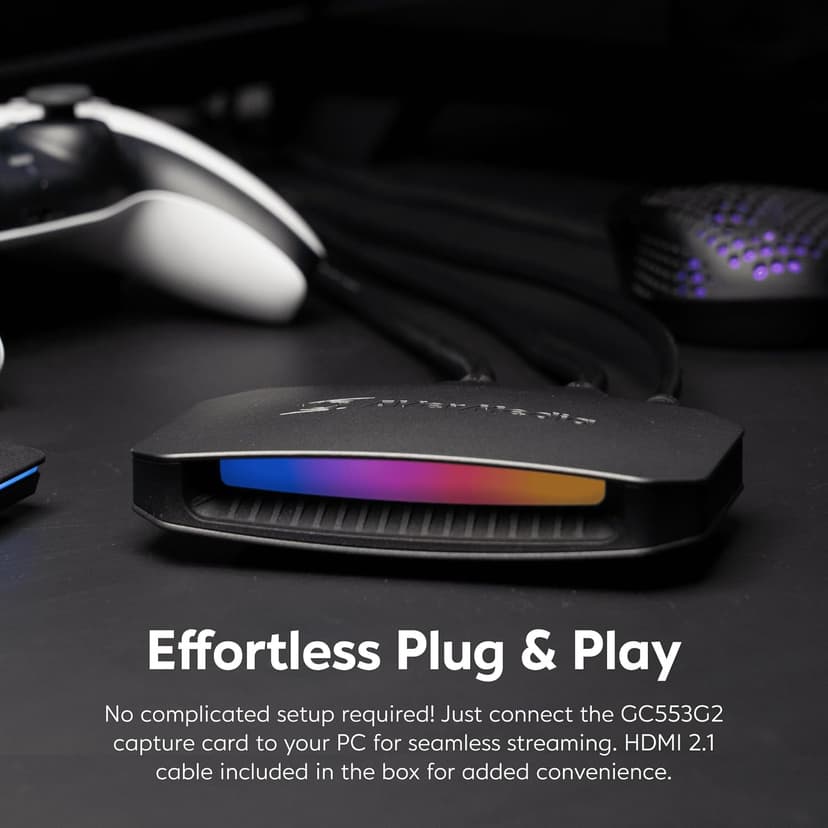 AVerMedia 4K60 Capture Card with HDMI 2.1, Low Latency, 4K144/4K120 Passthrough, Game Capture Device for PS5, PS5 Pro, Xbox, Switch, Streaming on Twitch, OBS on Mac & PC, GC553G2 Live Gamer Ultra 2.1