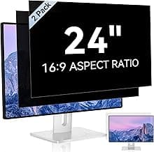 [2 Pack] 24 Inch Computer Privacy Screen for 16:9 Aspect Ratio Widescreen Monitor, Eye Protection Anti Glare Blue Light Computer Monitor Privacy Filter, Removable Anti-Scratch 24in Protector Film