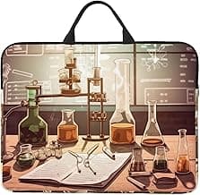 Chemistry Lab Laptop Case Sleeve 14 inch Shockproof Protective Notebook Case Travel Laptop Bag with Handle Waterproof Computer Cover Briefcase Handbags for Men Women