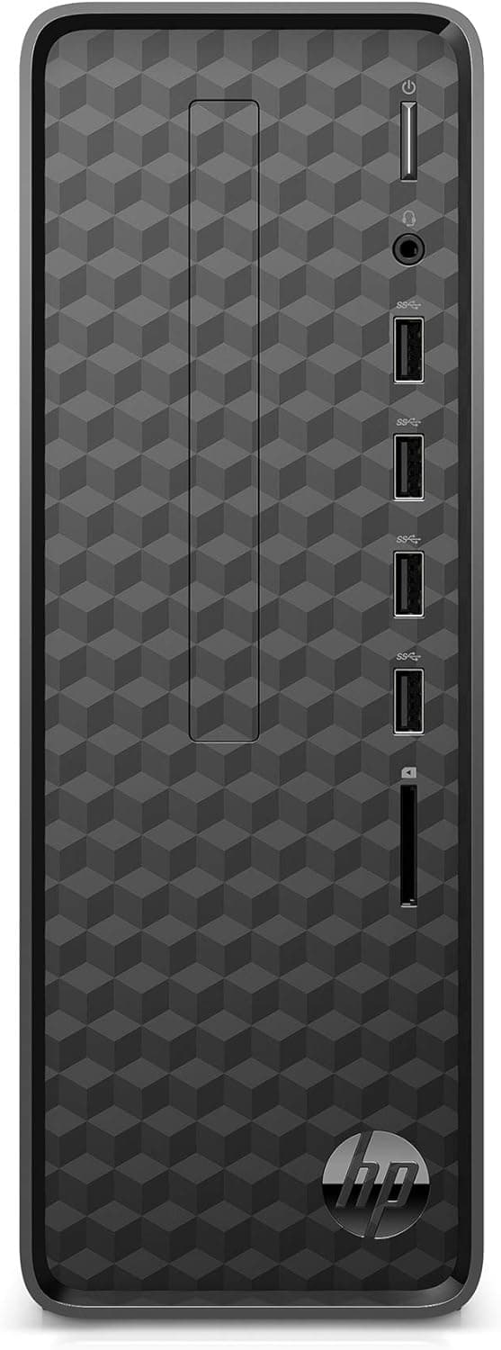 HP High Performance Slim Desktop PC, Intel Core i3-12100 Processor, 12GB DDR4 RAM, 512GB PCIe SSD DVD, Wi-Fi, HDMI, VGA, Keyboard + Mouse, Windows 11 Professional, Black