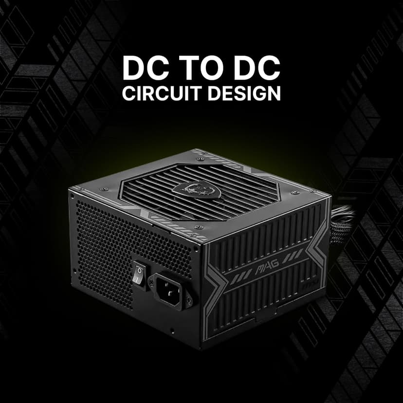 MSI MAG A750BN PCIE 5 Gaming Power Supply - PCIE 5.1 Ready - 80 Plus BronzeCertified 750w - Compact Size - ATX PSU
