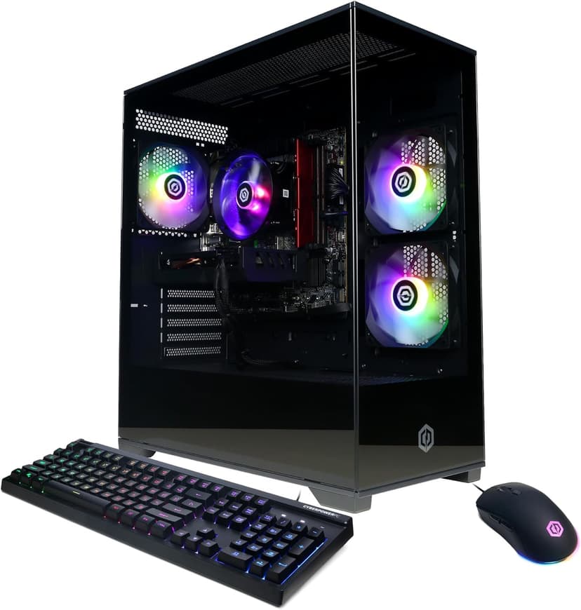 CyberPowerPC Gamer Xtreme VR Gaming PC, Intel Core i5-13400F 2.5GHz, GeForce RTX 4060 8GB, 16GB DDR5, 1TB PCIe Gen4 SSD, WiFi Ready & Windows 11 Home (GXiVR8060A24)