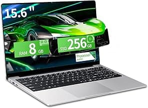 Gaming Laptop,15.6 inch Laptop,N4000 Processor 8GB RAM 256GB SSD,Notebook Computers Laptops 1920x1080 Display,WiF5 Mini HDMI,180 Angle Opening, Laptops for Students Business Work