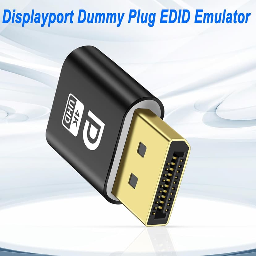 MEIRIYFA Display Port Headless Ghost Display Emulator, 4K Displayport Dummy Plug EDID Emulator Virtual Display Adapter for Crypto Mining, Remote Servers, Virtual Desktops (2Pcs)